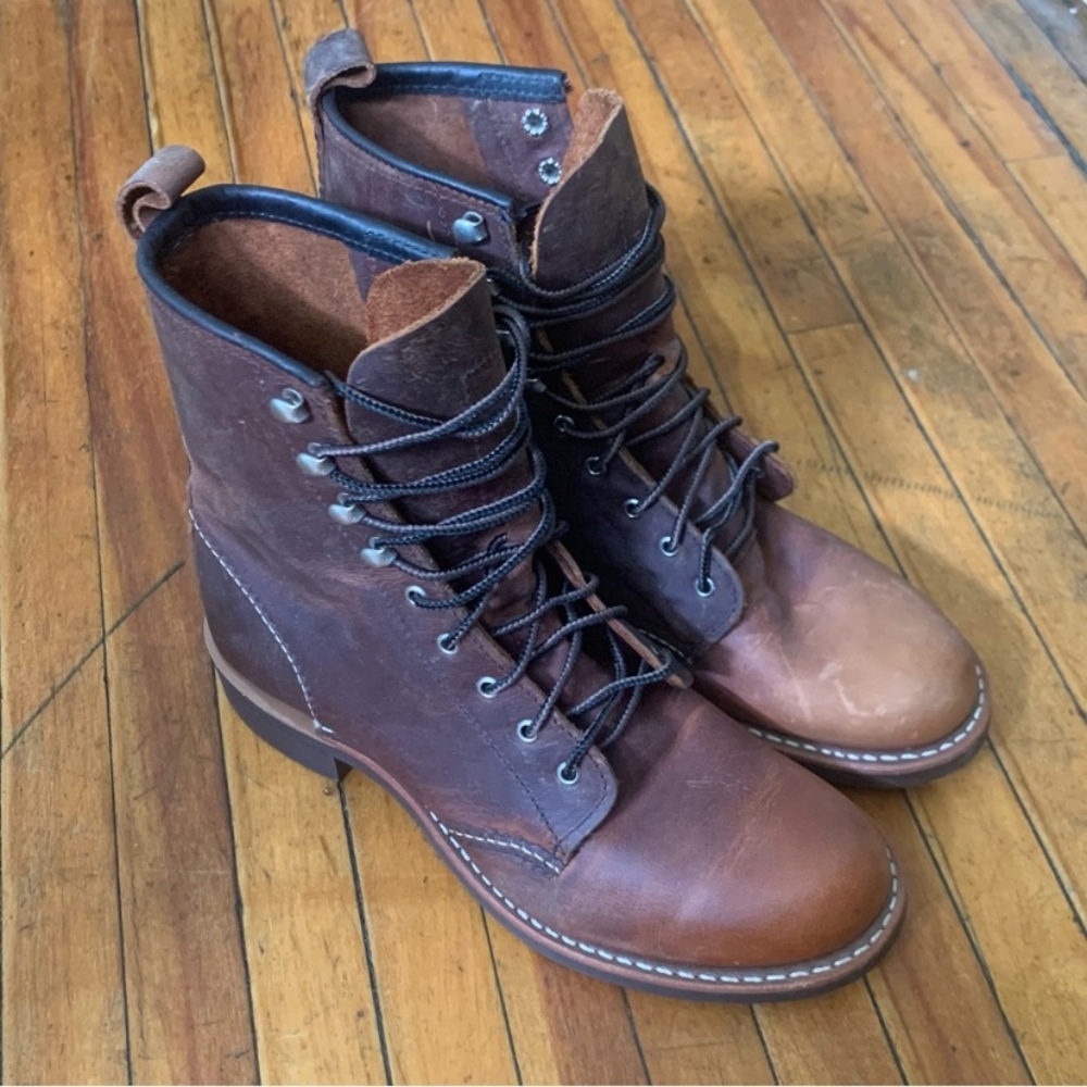 Red Wing Leather Boots, Heritage Silversmith in Copper Rough + Tough Leather - Picture 3 of 16